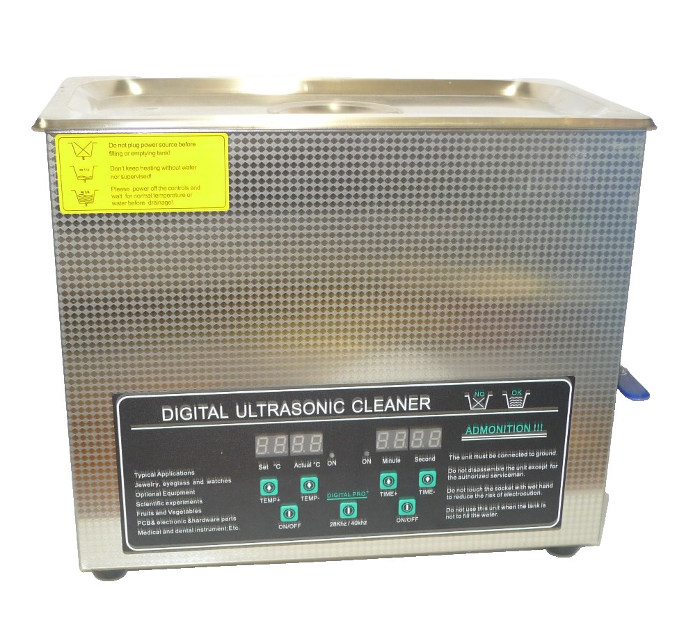 Ultrasonic Watch/parts Cleaning machine tank JPS30-AD (unused) 6L heated/timer