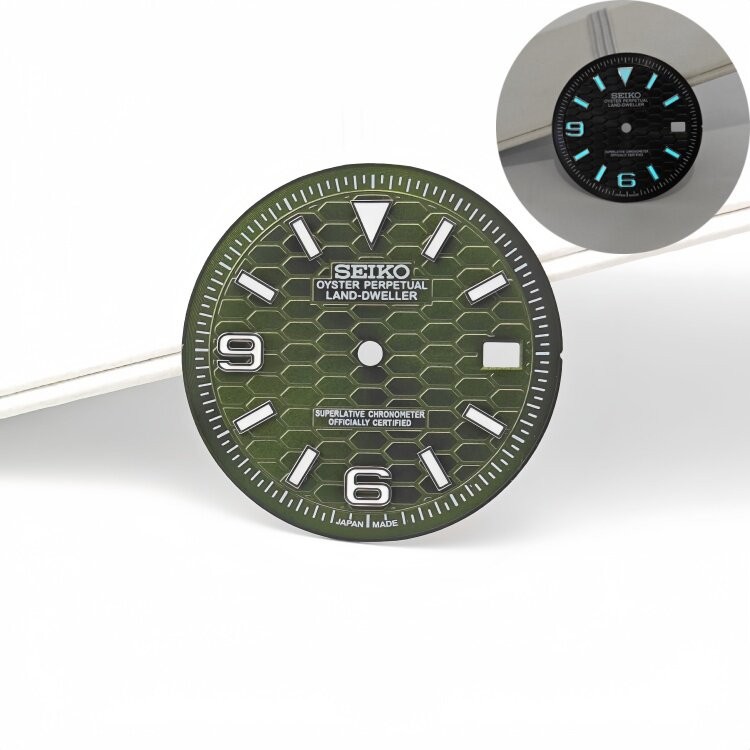 31mm/28.5mm Watch Dial Ice Blue Lume for NH35 NH36 Movement Watch Accessories