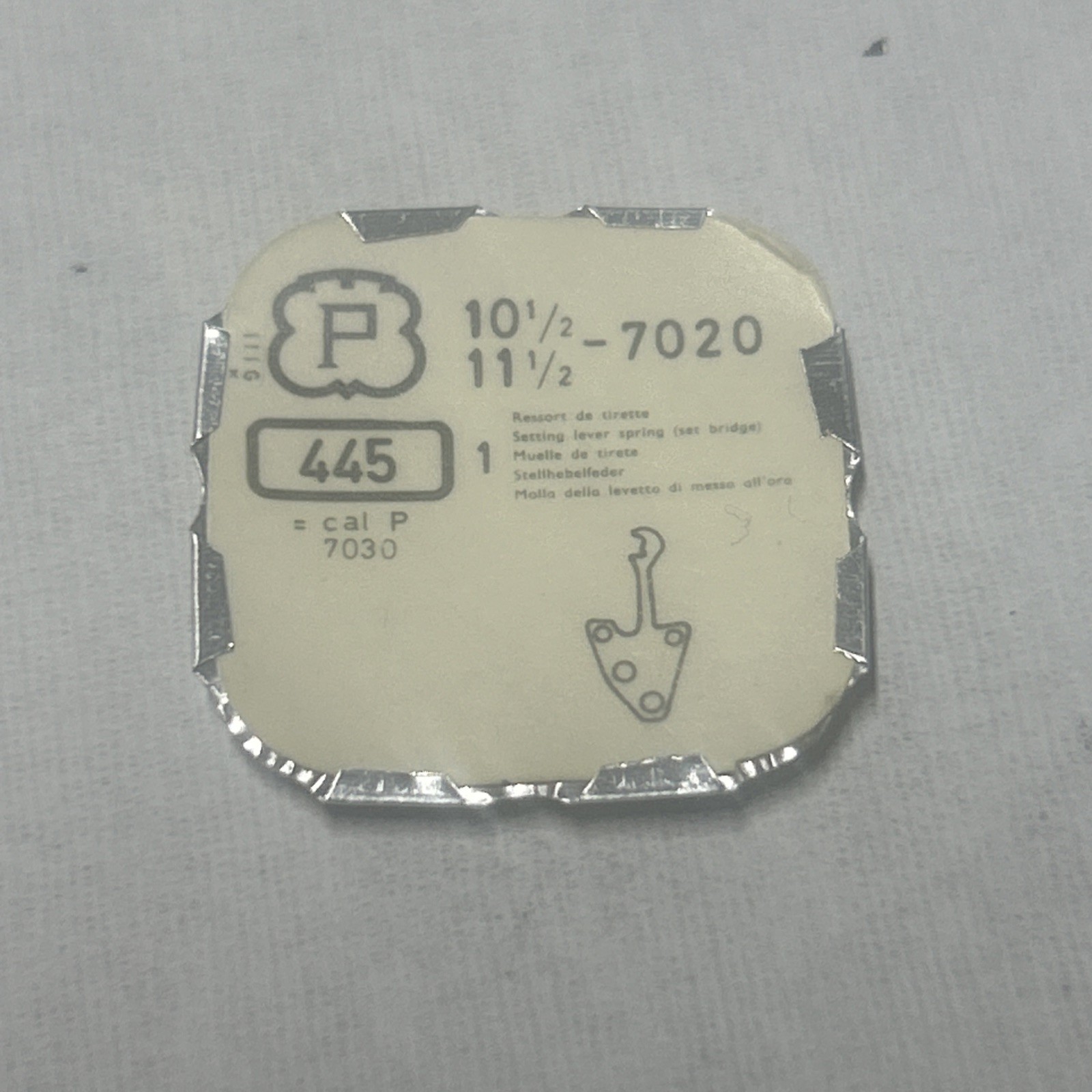 PESEUX PART #445 SET BRIDGE CAL 7020 SIZE 10 1/2 11 1/2