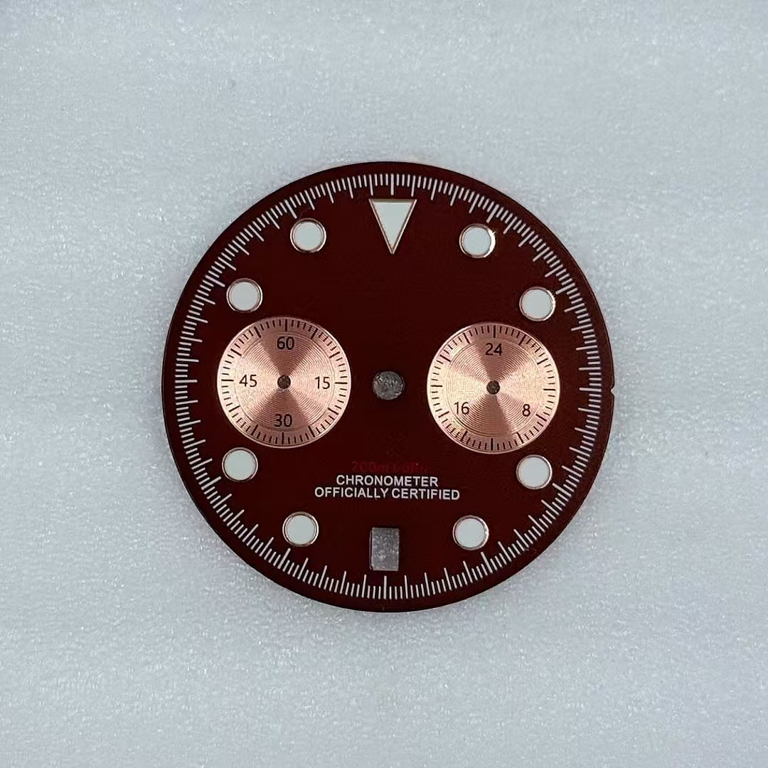32.5mm VK64 Dial Green High-luminous Suitable for VK63/VK64 Movement Watch Parts