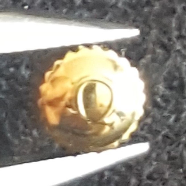 Omega Water Resistant Crown, Gold Colour, Part Number 42082