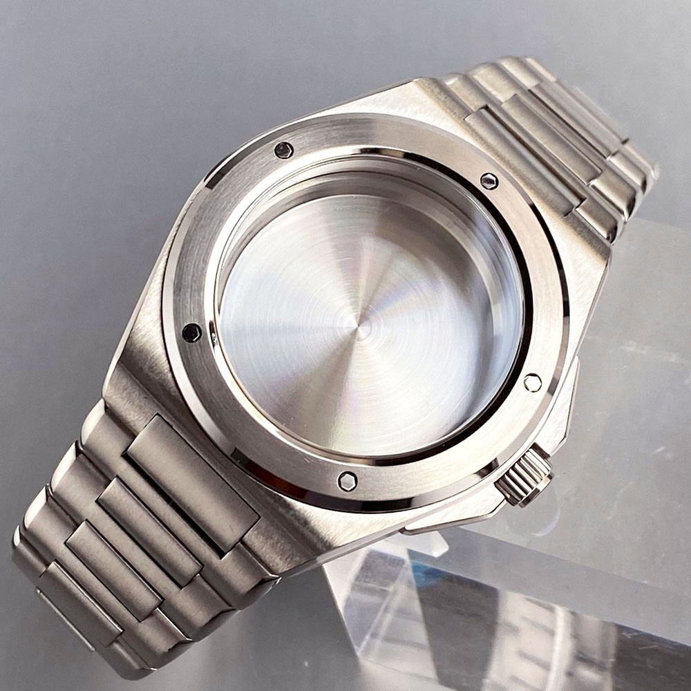 Tandorio 40mm Stainless Steel 10ATM Sapphire Glass Watch Case Fit NH35 ETA2824