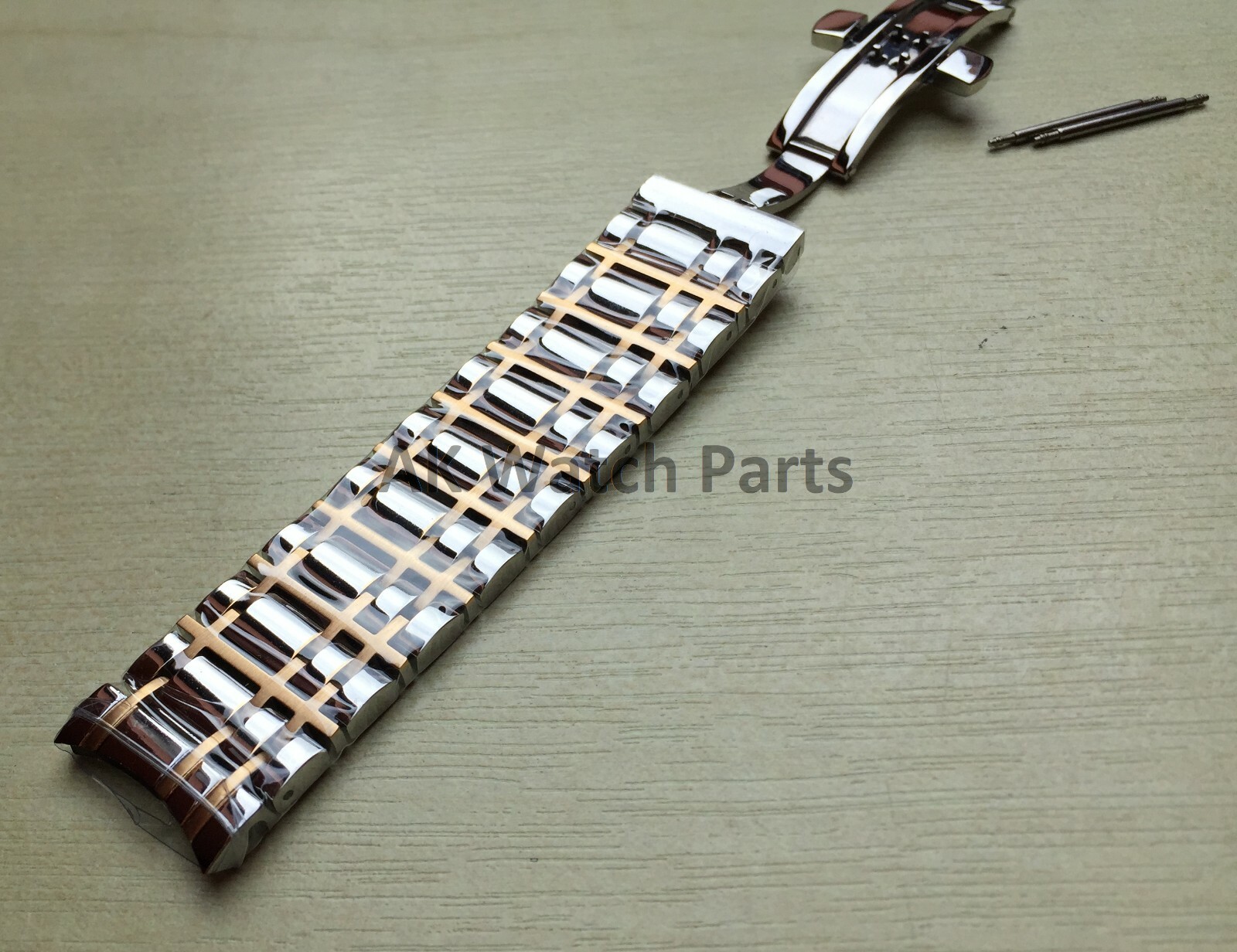 Spare Two-Tone Strap Fits Burberry BU1374/BU1358 Watch Bracelet/Band