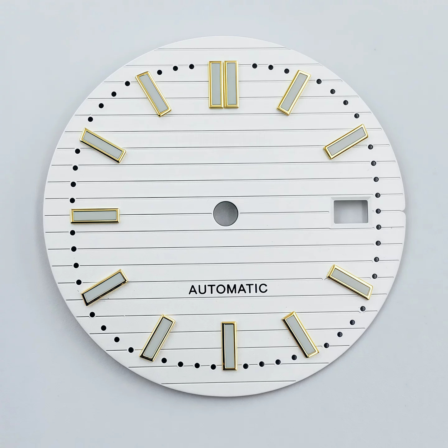 30.5mm Gradient stripes Watch Dial Green Luminous for Nh35 Nh36 Movement