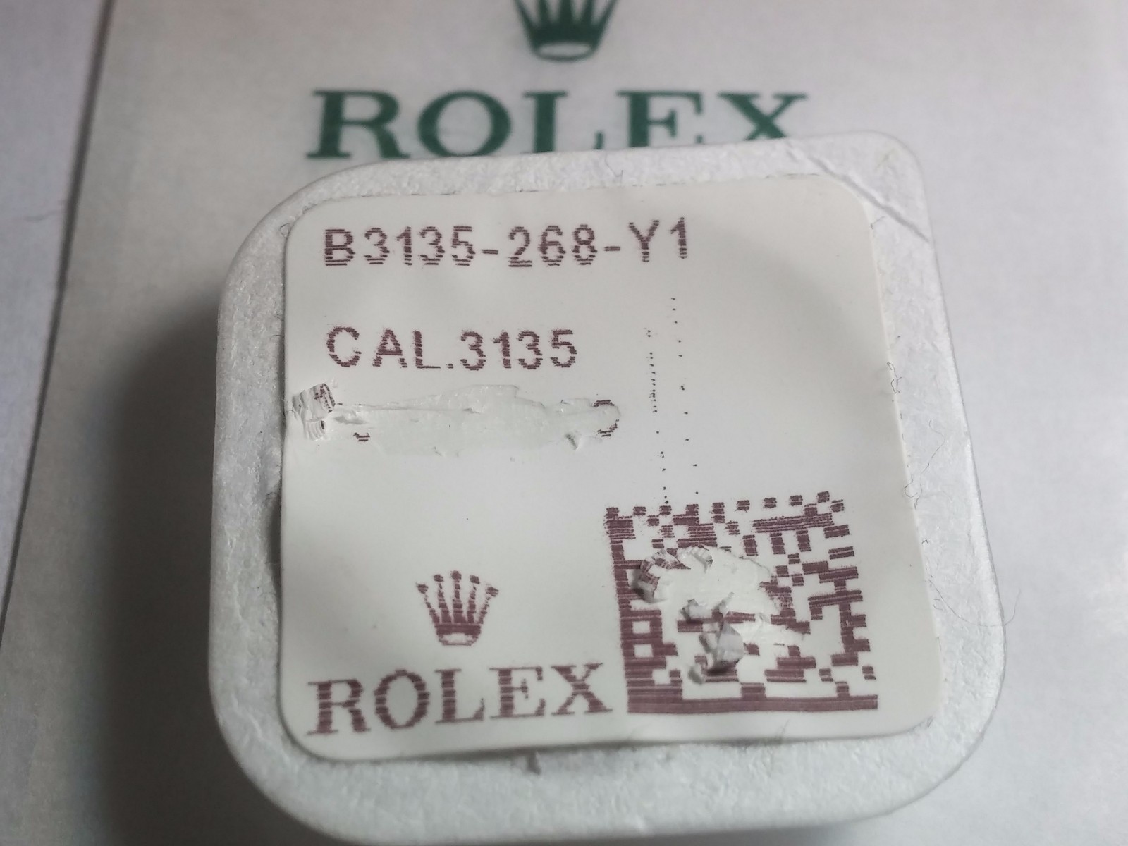 ORIGINAL Genuine Rolex 3135 268 Cover Mechanism, Factory Sealed, NEW