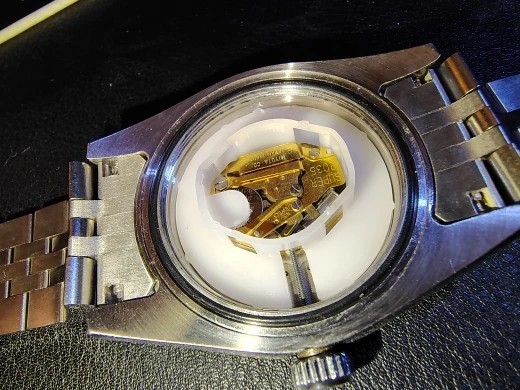 Quartz Watch Movement 3-Hand Gold Tone Durable Metal Gear Replacement Repair Par