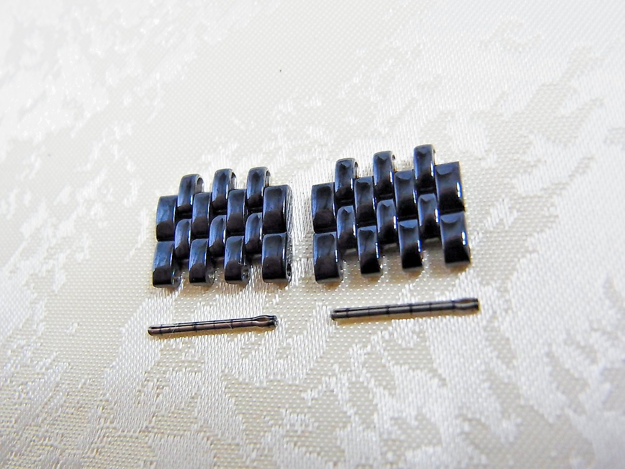 H.STERN Genuine 11mm Double Link Ladies Watch Band Bracelet 2pcs Set Mint