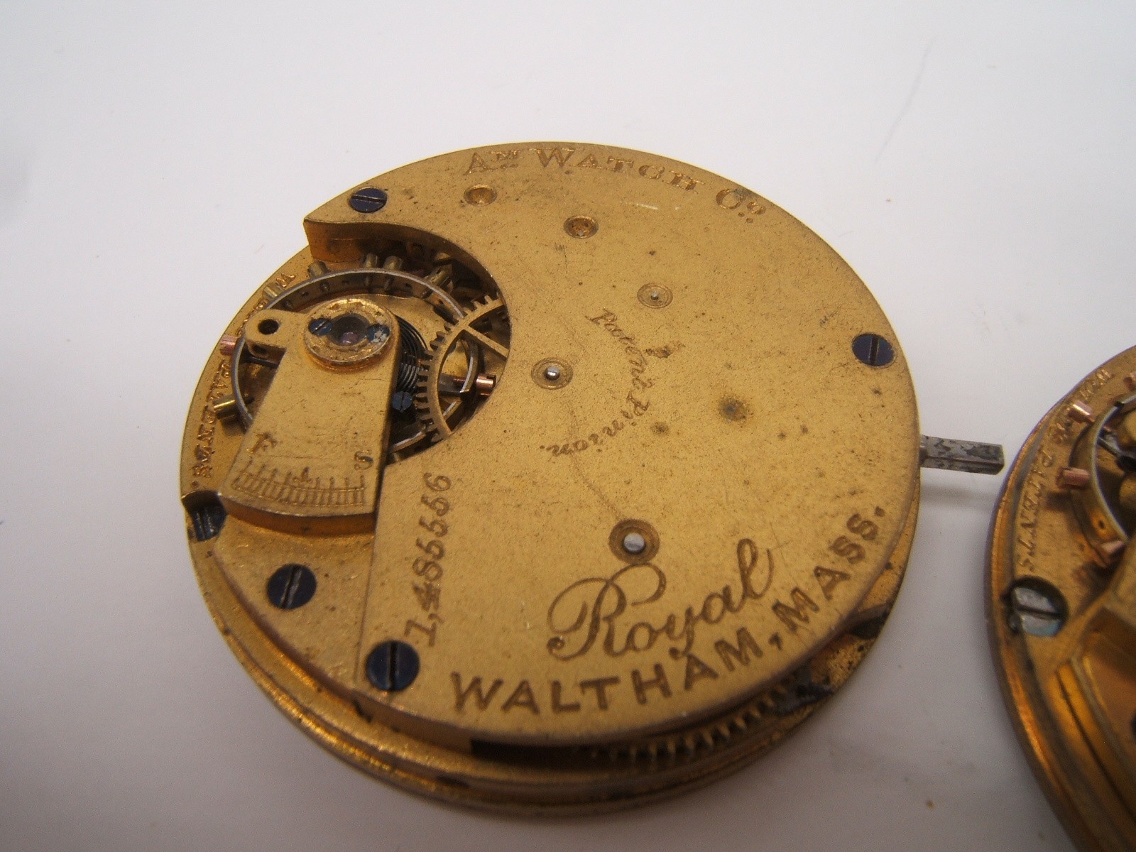 3 AMERICAN WALTHAM 6S POCKET WATCH MOVEMENTS ROYAL AS IS PARTS REPAIR