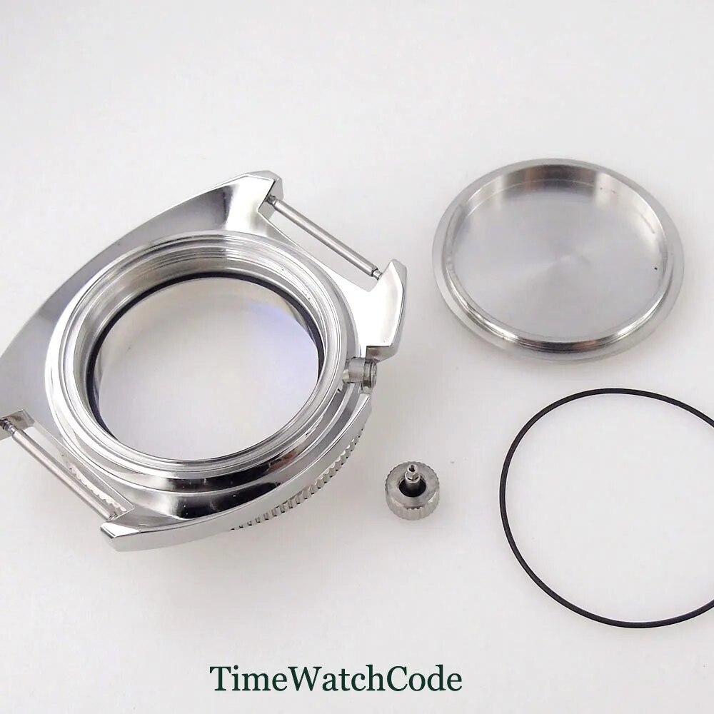 41mm Watch Case for NH35 PT5000 ETA2824 Sapphire Crystal Chapter Ring 4.1 Crown