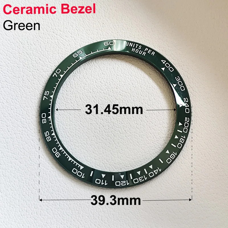 Watch Bezel Ring Insert Ceramic Metal 39.3×31.5mm 38.5×30.5mm For 40mm 39mm