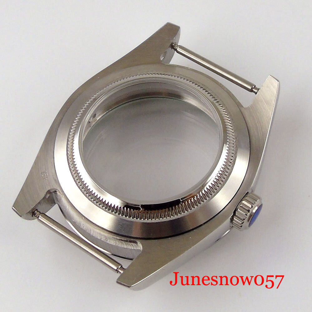 Polished 36mm/39mm Watch Case for NH35A NH36A Seeing Back Screw Crown