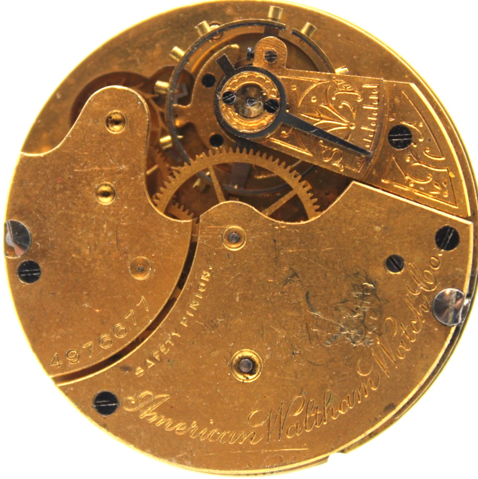 1891 WALTHAM POCKET WATCH MOVEMENT 4976677 GRADE 8 14s 7j (OG3)