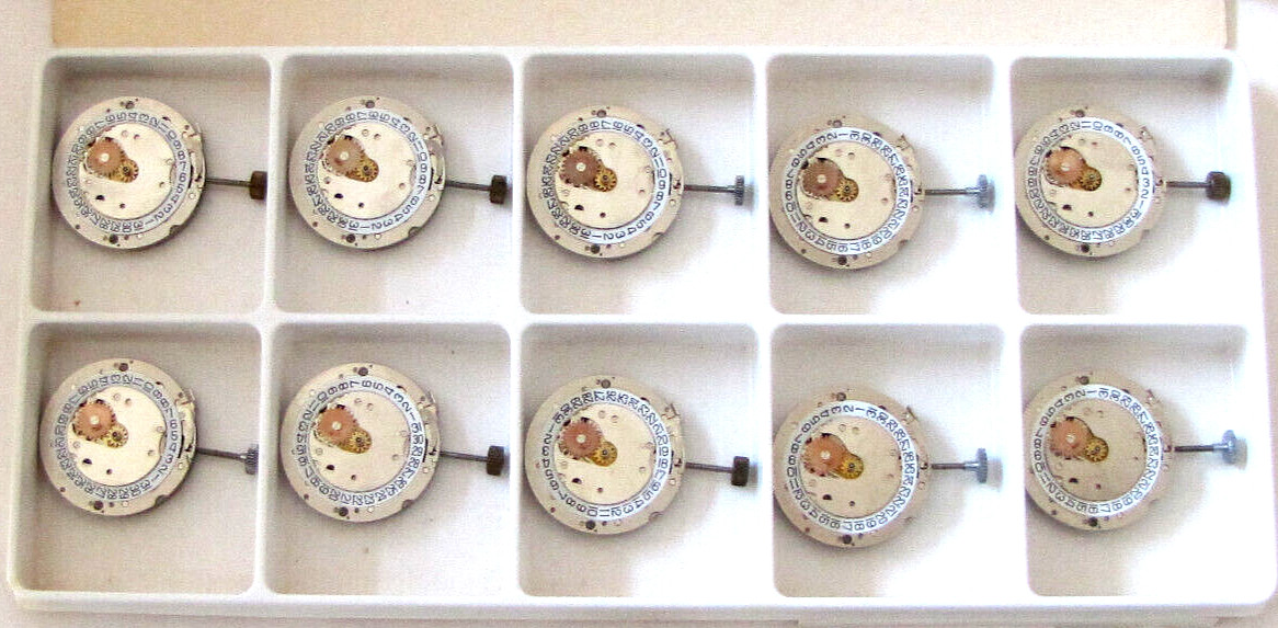 10 pieces Chronostop EB 8800 movement with flyback, small sec and date SwissMade