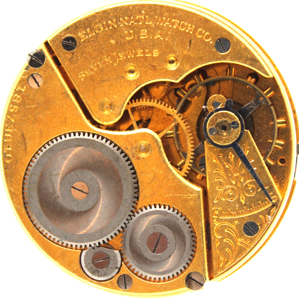1915 ELGIN POCKET WATCH MOVEMENT 18573810 GRADE: 293 16s 7j (EF)