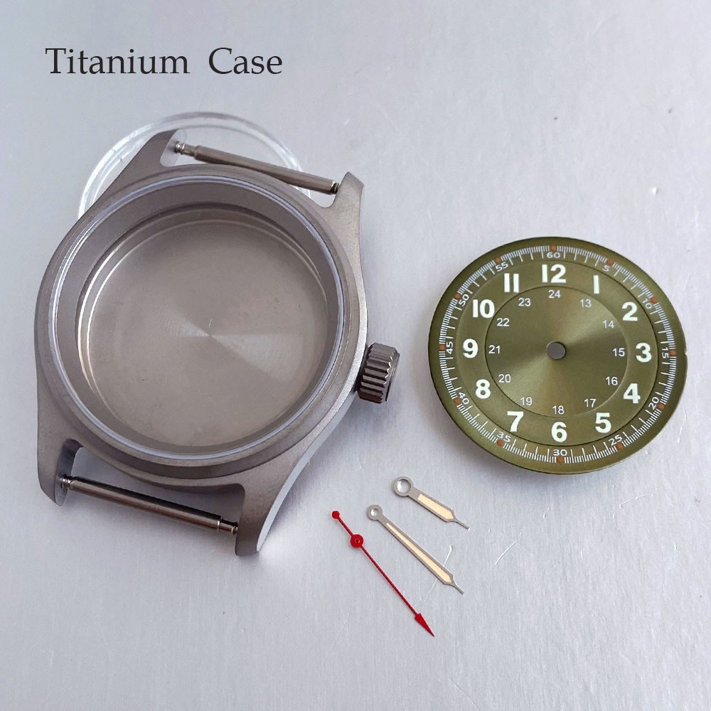 Sapphire Glass Titanium Watch Case 39MM Fit NH35 Miyota 8215 PT Waterproof Case