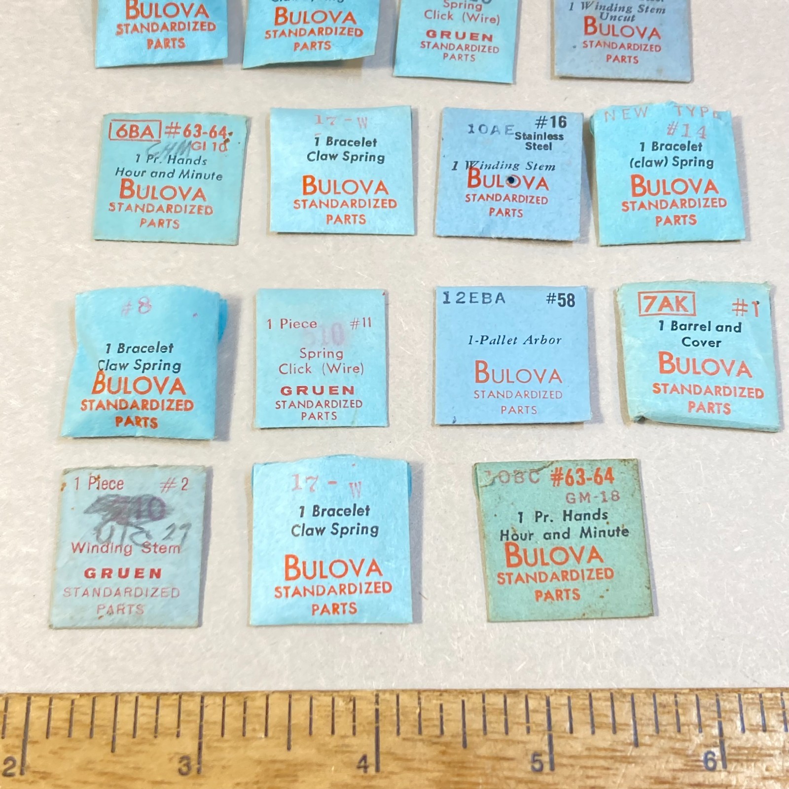 Vintage Gruen Watch Parts 15 Pc Spring Hands Arbor Parts or Repair