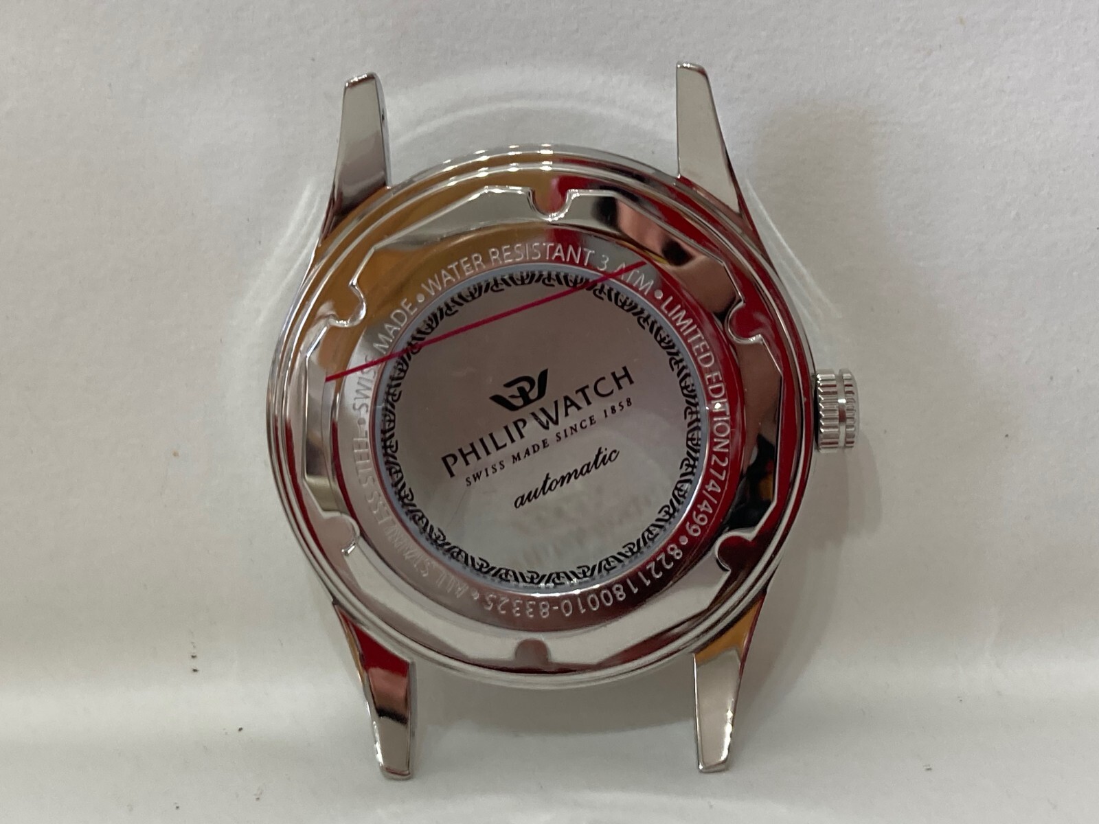 SPARE PARTS ACCESSORY STEEL CASE PHILIP WATCH CARIBE NEW.12