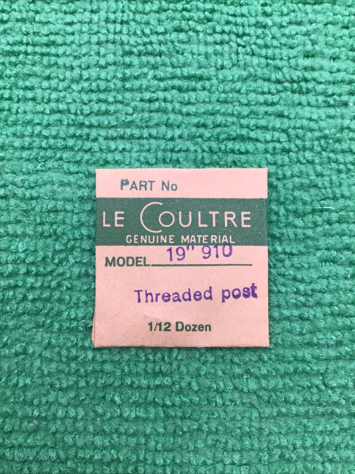 Jaeger LeCoultre Winding Stem Threaded Post Cal. 19” 910 Part 963 32, NOS