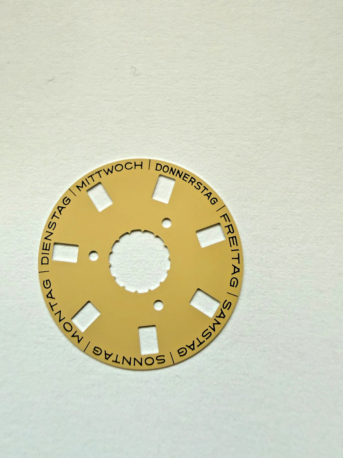 Genuine Rolex 3055 Cali Beige Day Date Disc for Deutsch Model 18038 18048 18078