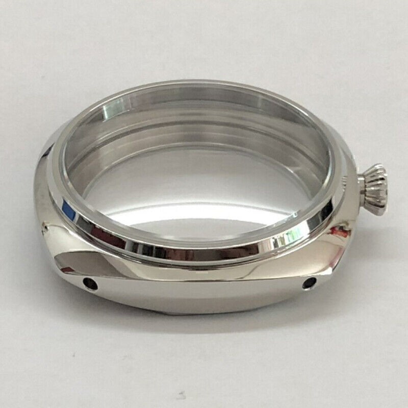 45mm Sapphire Glass 316L Steel Watch Case for ETA 6497 6498 ST3600 3621 Movement