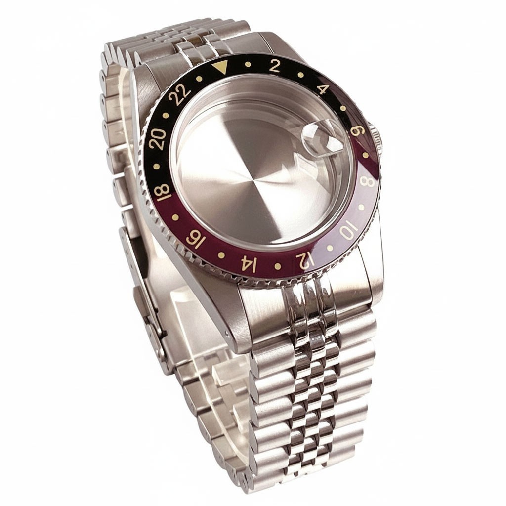 Retro 38mm Bow Sapphire glass Watch Case For Japan NH34A NH35A ETA 2824 ST2130