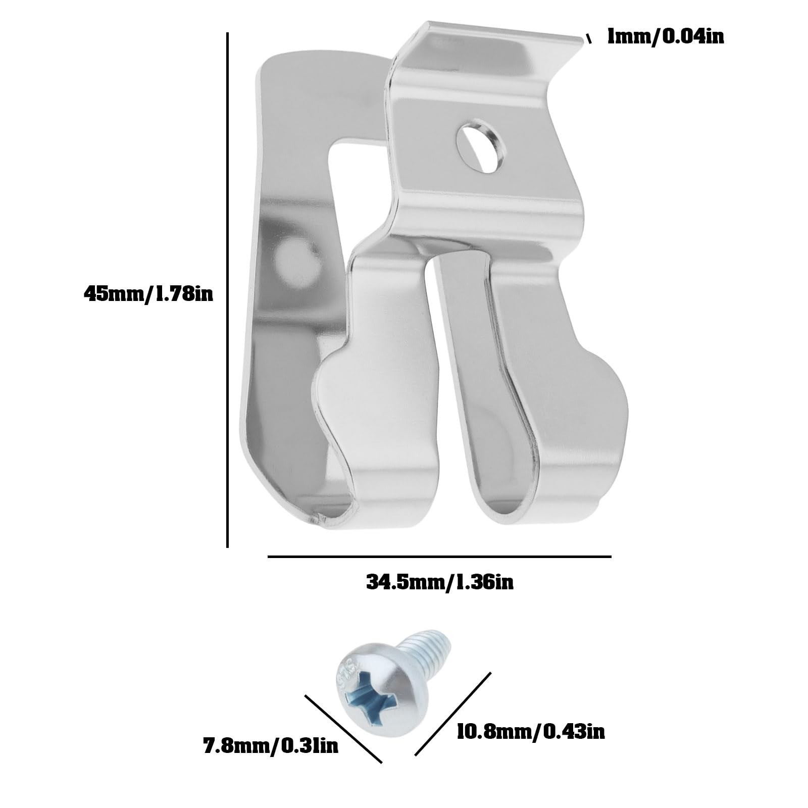 20pcs Stainless Steel Belt Clip Replacement for Ryobi Ridgid 18V Tools – Durable