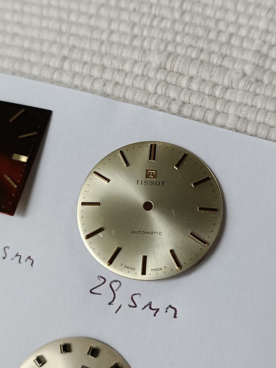LOT OF 6 DIFFERENT TISSOT DIALS VINTAGE REPLACEMENTS FROM Ca. 1970 (A)