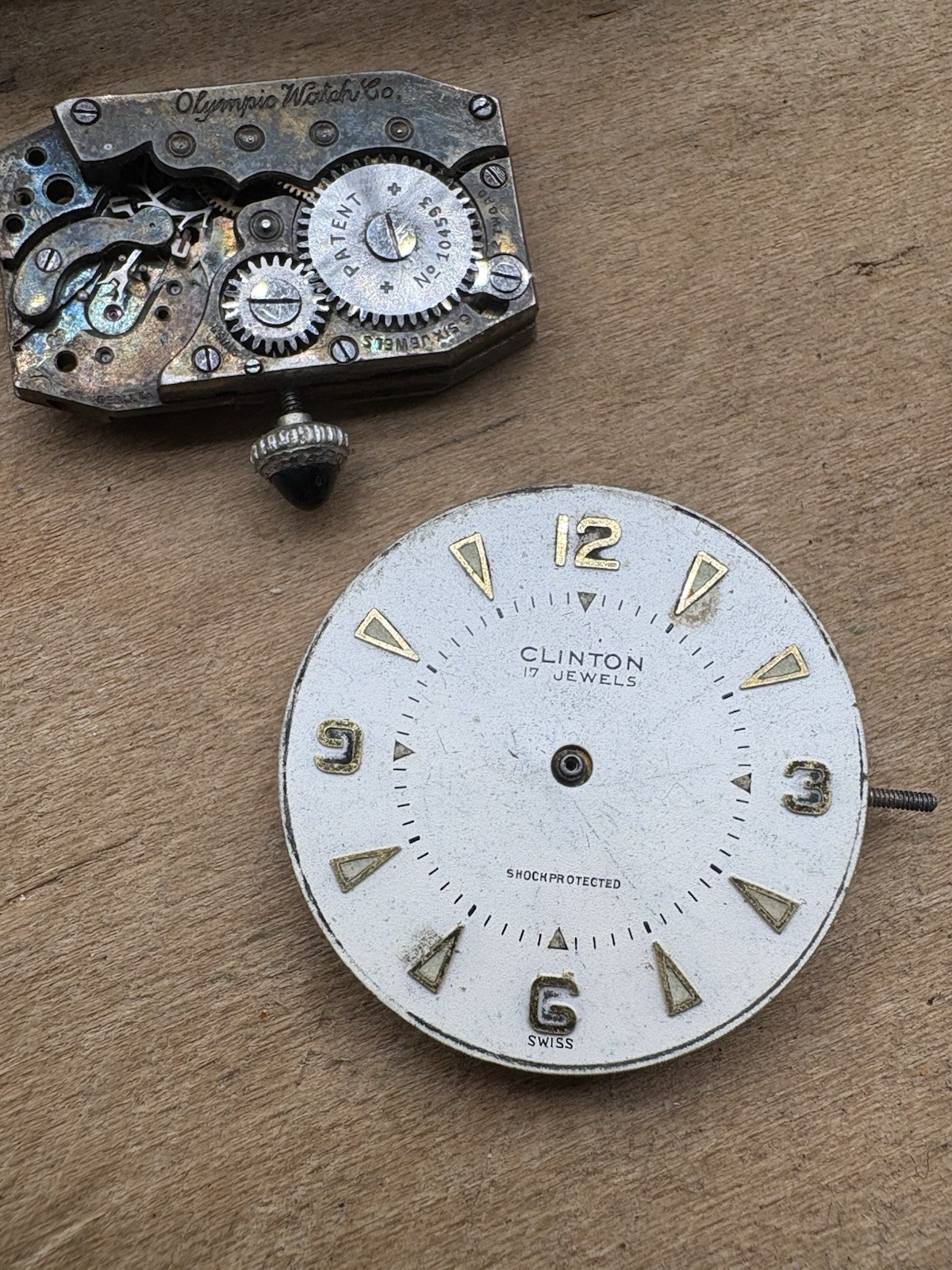 1940s ELGIN Watch Boxes & Buren Pierce Faces/Parts Restoration Jeweler’s Estate