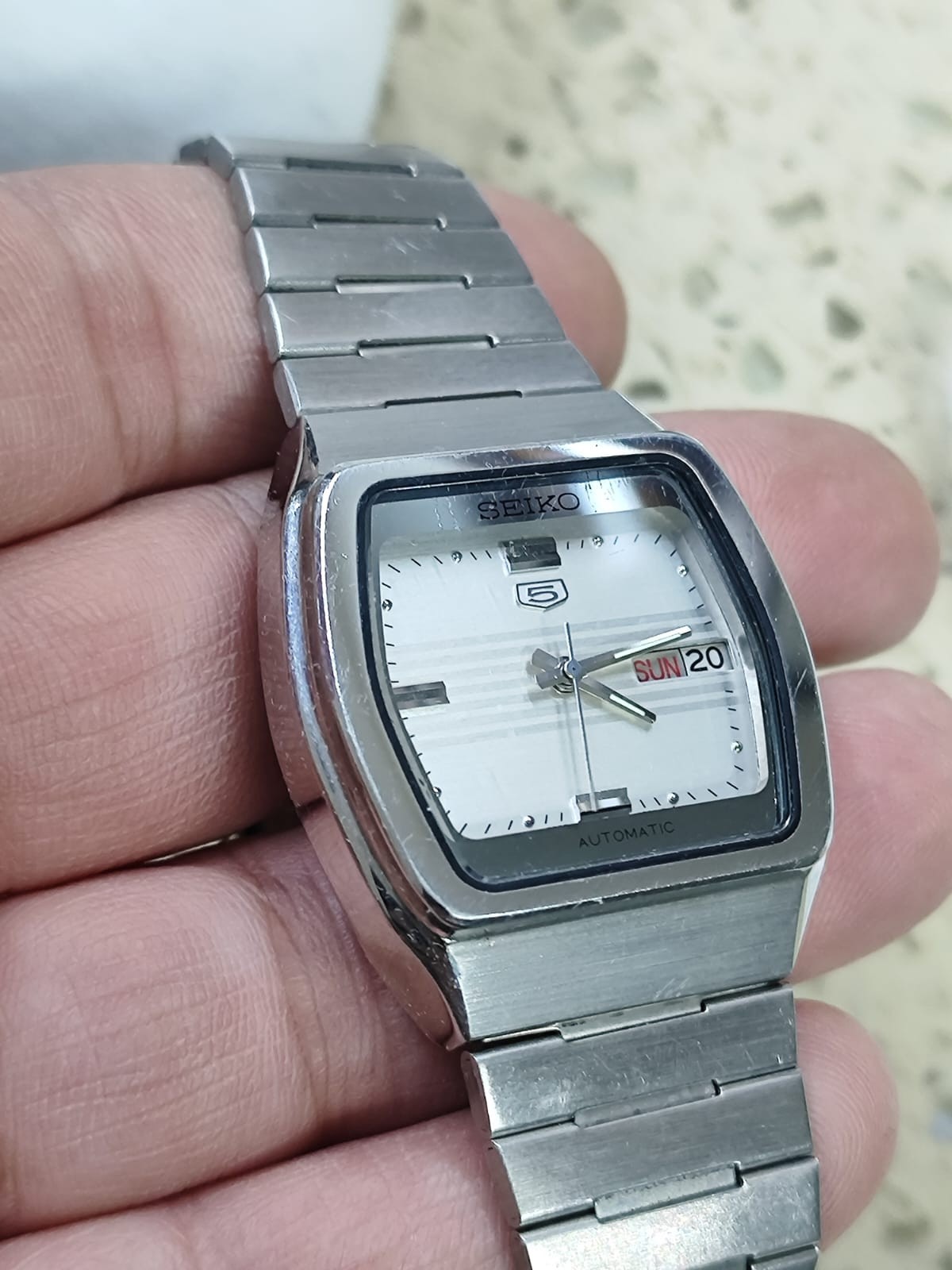 1982s – Seiko NOS Rare Vintage Seiko 5 Automatic 7009-5450 Silver Dial Working