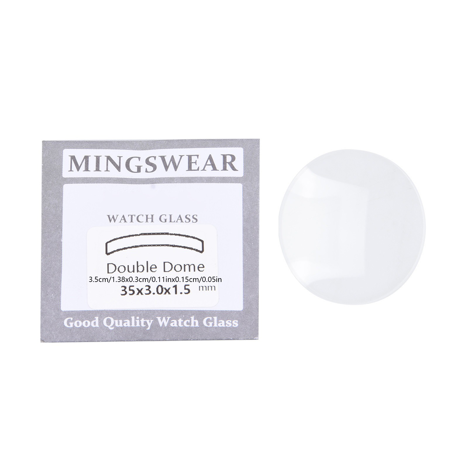 1Pc 35mm Double Domed Mineral Watch Crystal Diameter Concave Glass Watch Part nn