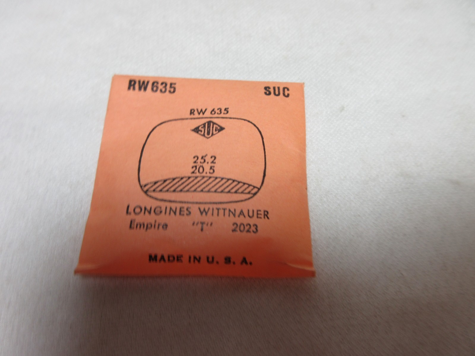 SUC LONGINES WATCH CRYSTAL RW635 EMPIRE T 2023 WATCHMAKER REPLACEMENT PART #463