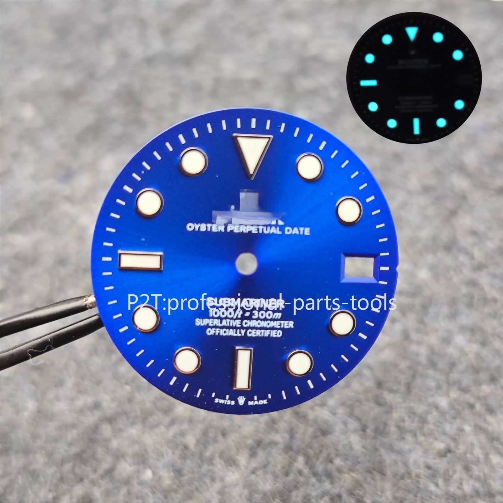 Blue Luminous literal 28.5mm dial suitable for RolexSubmariner NH35 movement