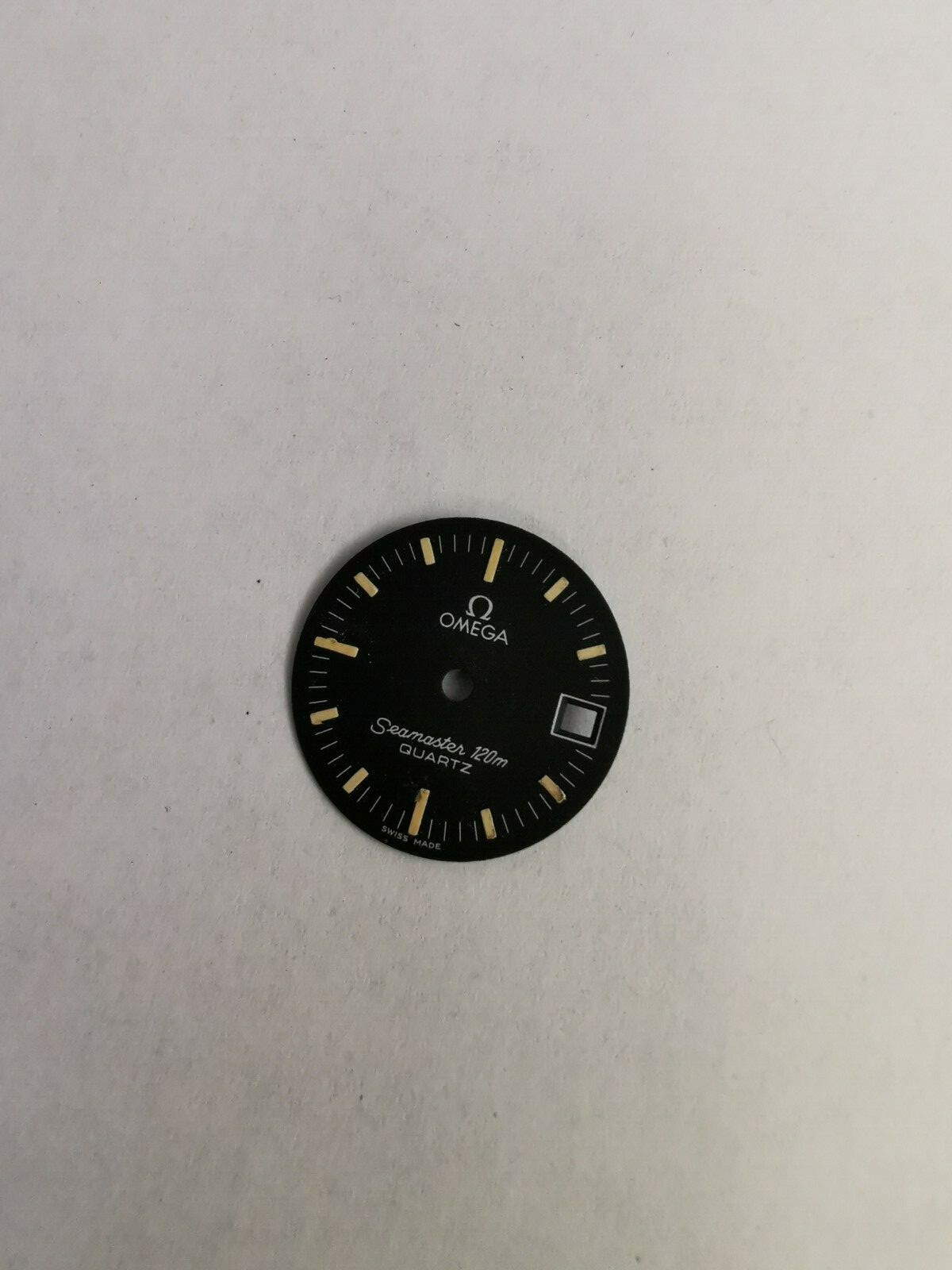 Vintage Original Omega Seamaster 120m Quartz Watch Black Dial 18.3 mm Cal 1380