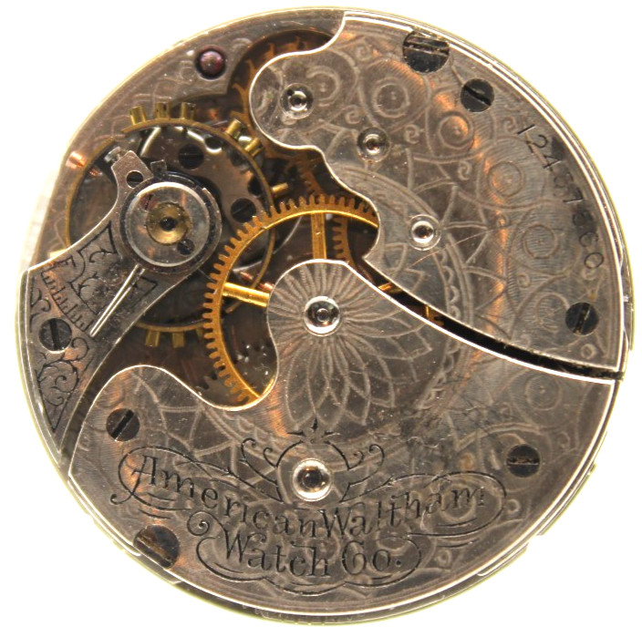 1903 WALTHAM POCKET WATCH MOVEMENT 12457560 GRADE: SEASIDE 0s 7j (RA)