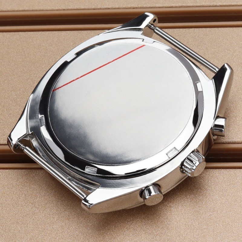 39MM Stainless Steel Watch Case Diamond Studded Fits JS25 VD78 Movement 10ATM