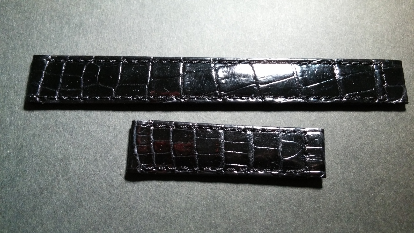 Original Must de Cartier band 13.5mm x 12.5mm diplomat Genuine Crocodile SHORT
