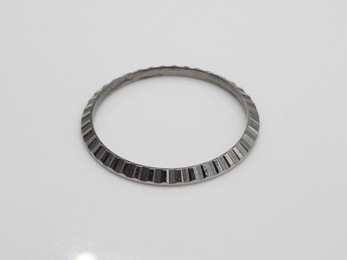 RARE FACTORY LADIES ROLEX DATE OR DATEJUST ENGINE TURNED SS BEZEL