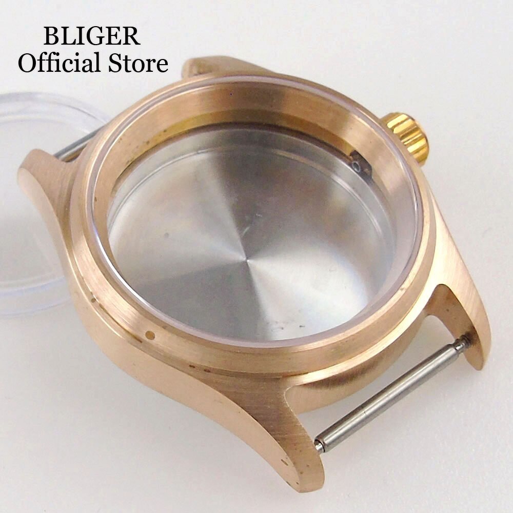 Cusn8 Real Bronze 36mm Diving Automatic Watch Case 200M Waterproof fit NH35 NH34