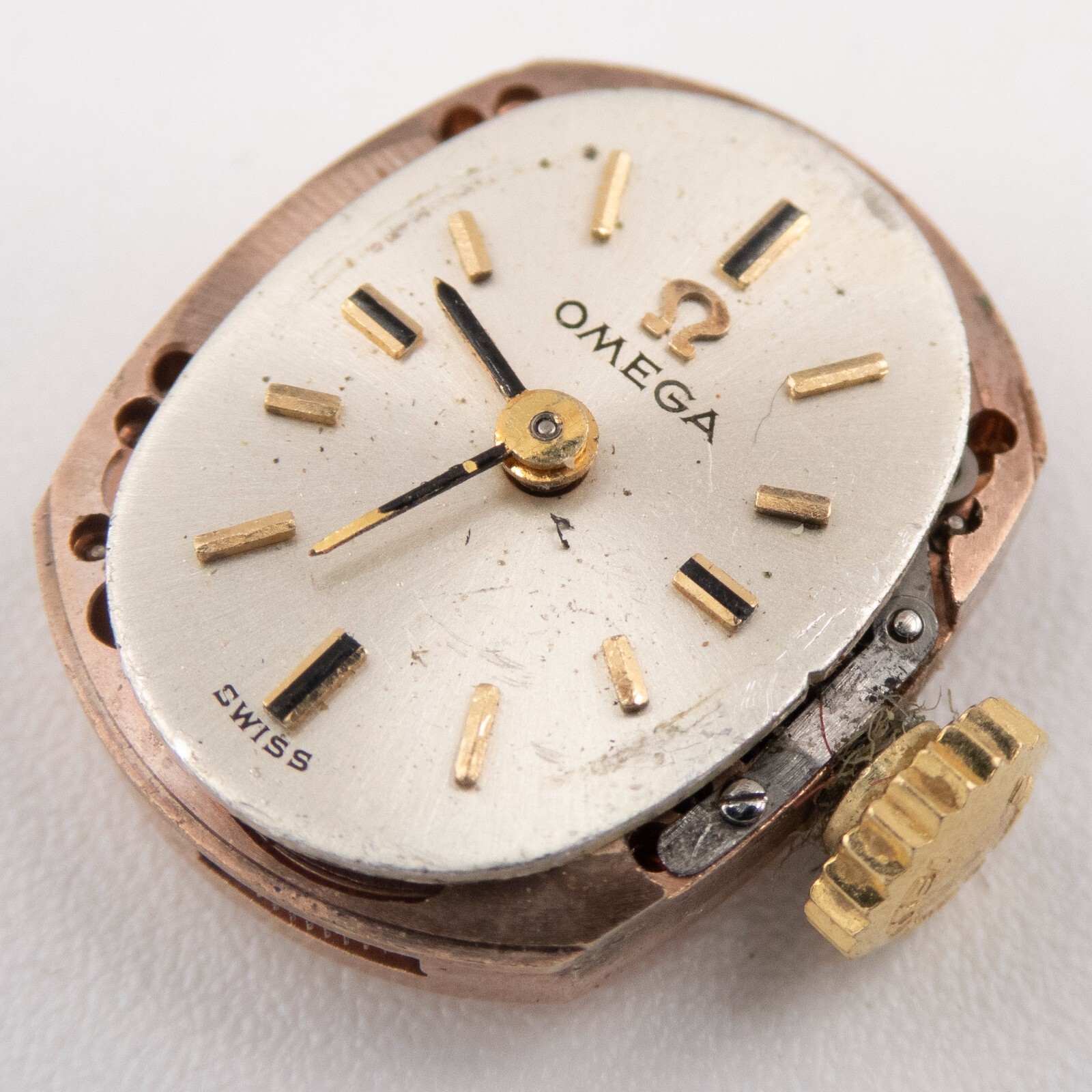 Vintage Omega Caliber 484 17-Jewel 2-Adjustment Wristwatch Movement, Runs