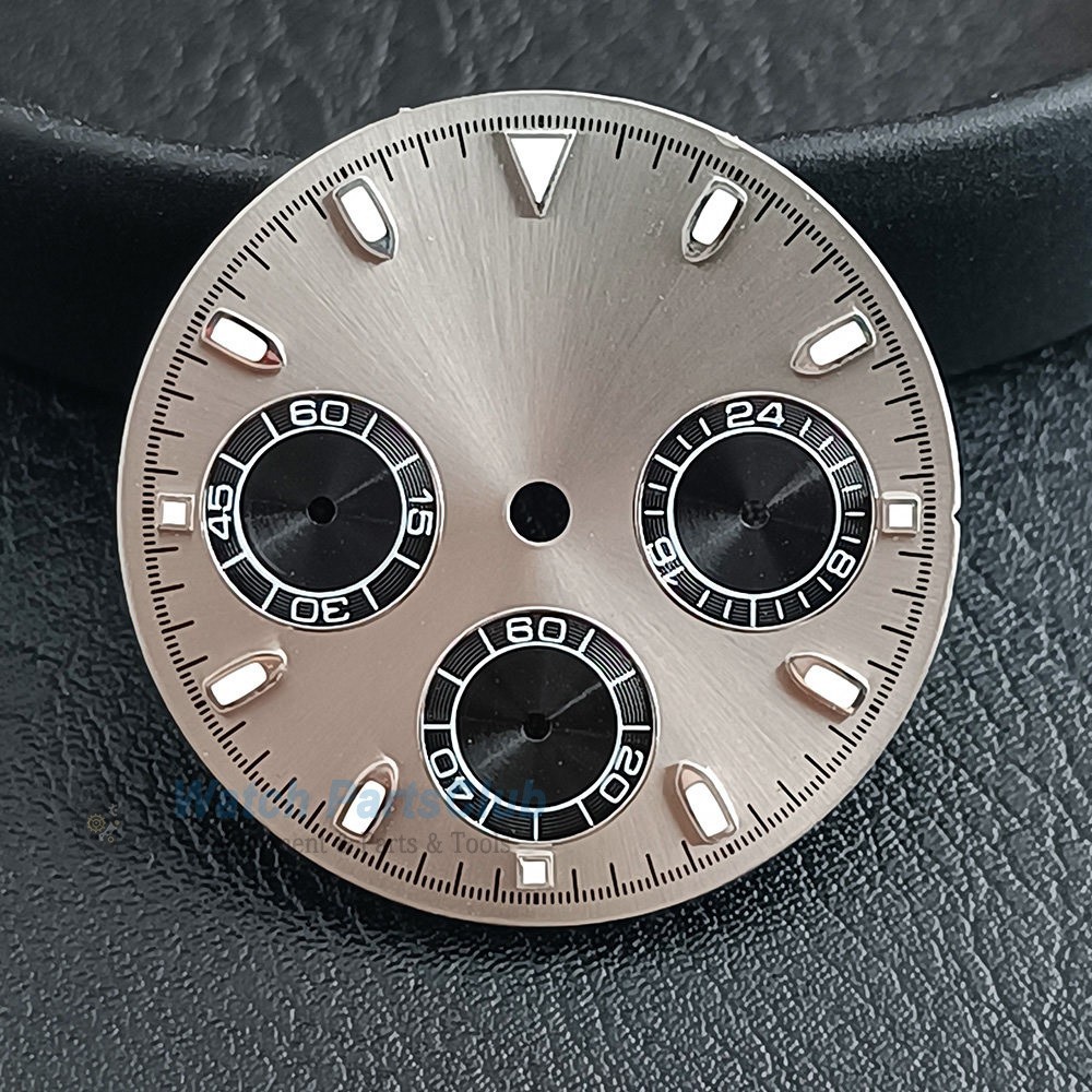 Green Luminous VK63 Dial 29.5mm Panda Dial For VK63 Movement-Watch Parts