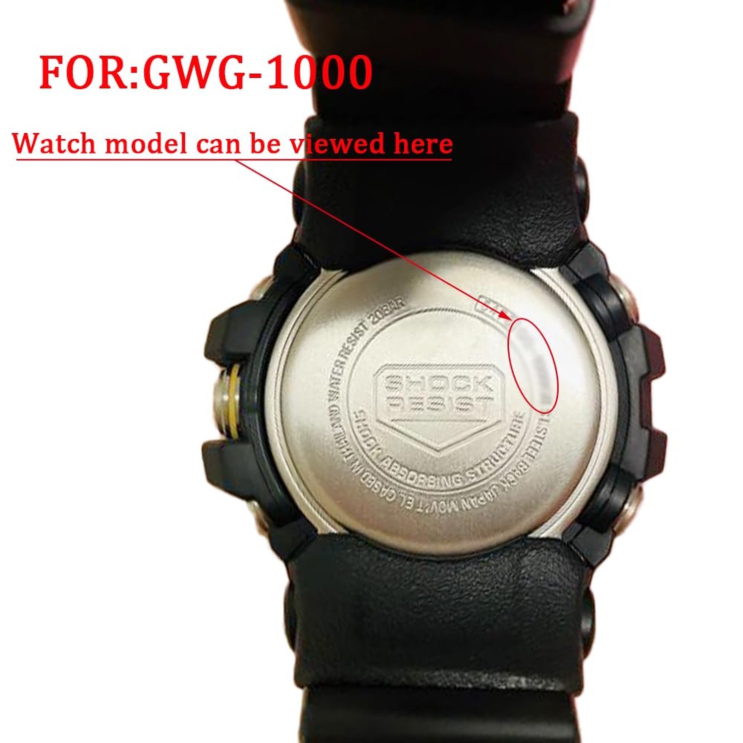Quality Rubber strap Replacement for gshock GWG-1000GB GWG-1000 Men’s Black W…