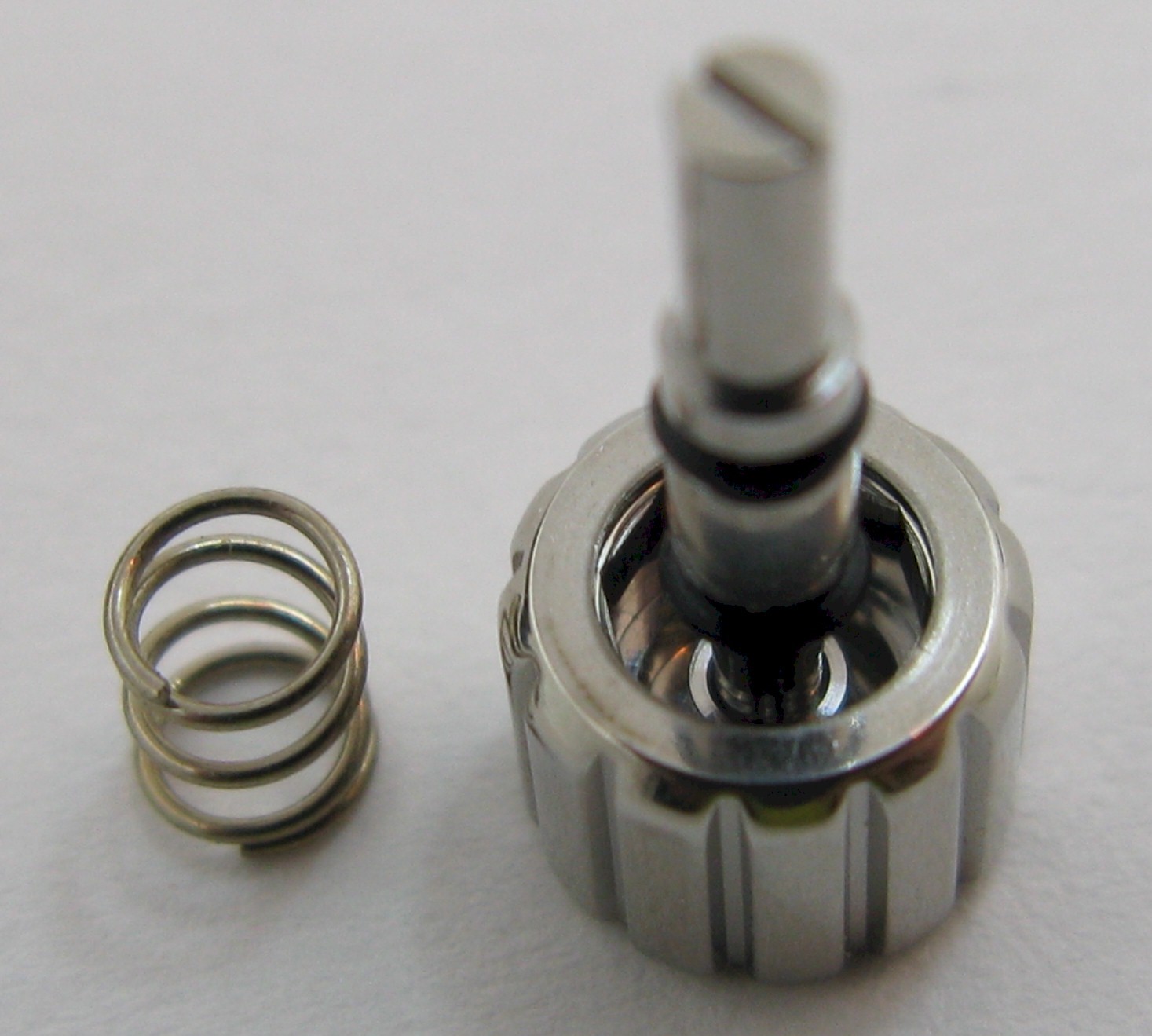 TAG chronograph screw pusher in stainless steel diameter 5.7 mm