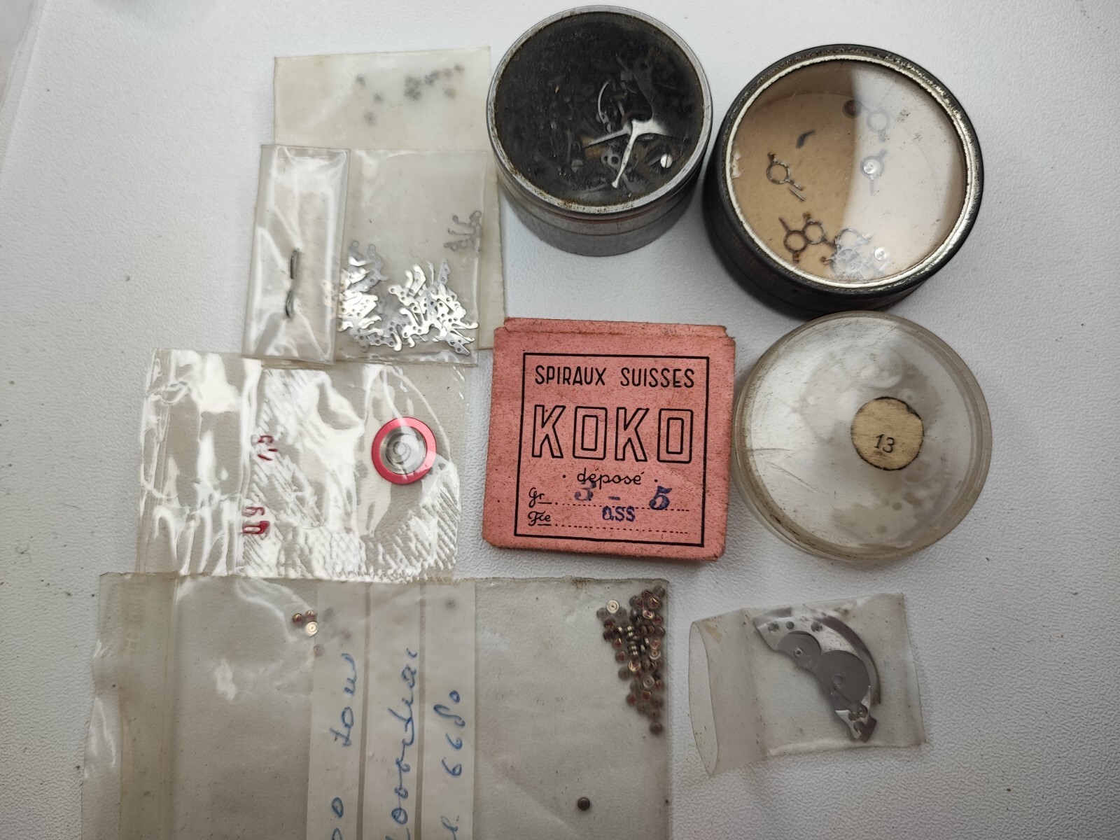 Mix watch parts setting lever spring, vis, barrel bridge and other parts