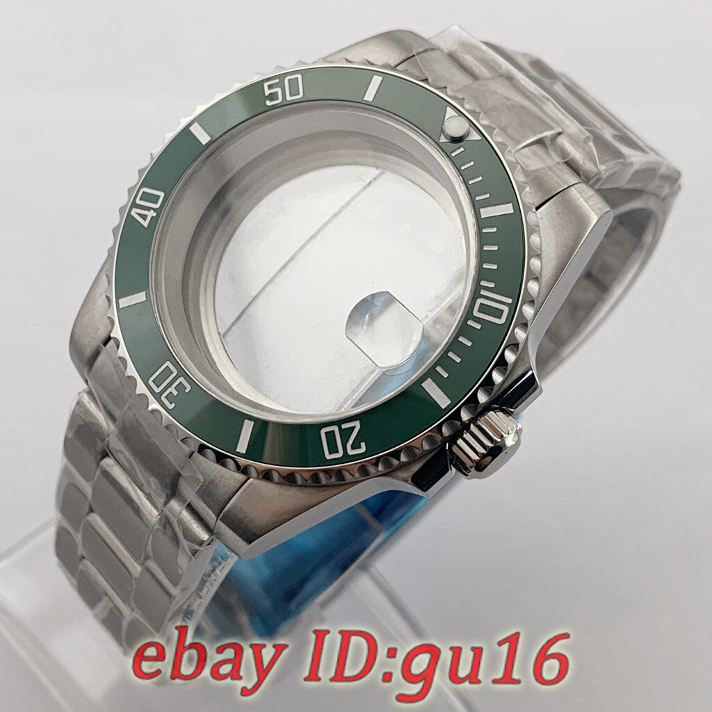 40mm Green Ceramic bezel Watch Case Fit NH34 NH35 ETA 2824/2836 Miyota 8215 821A