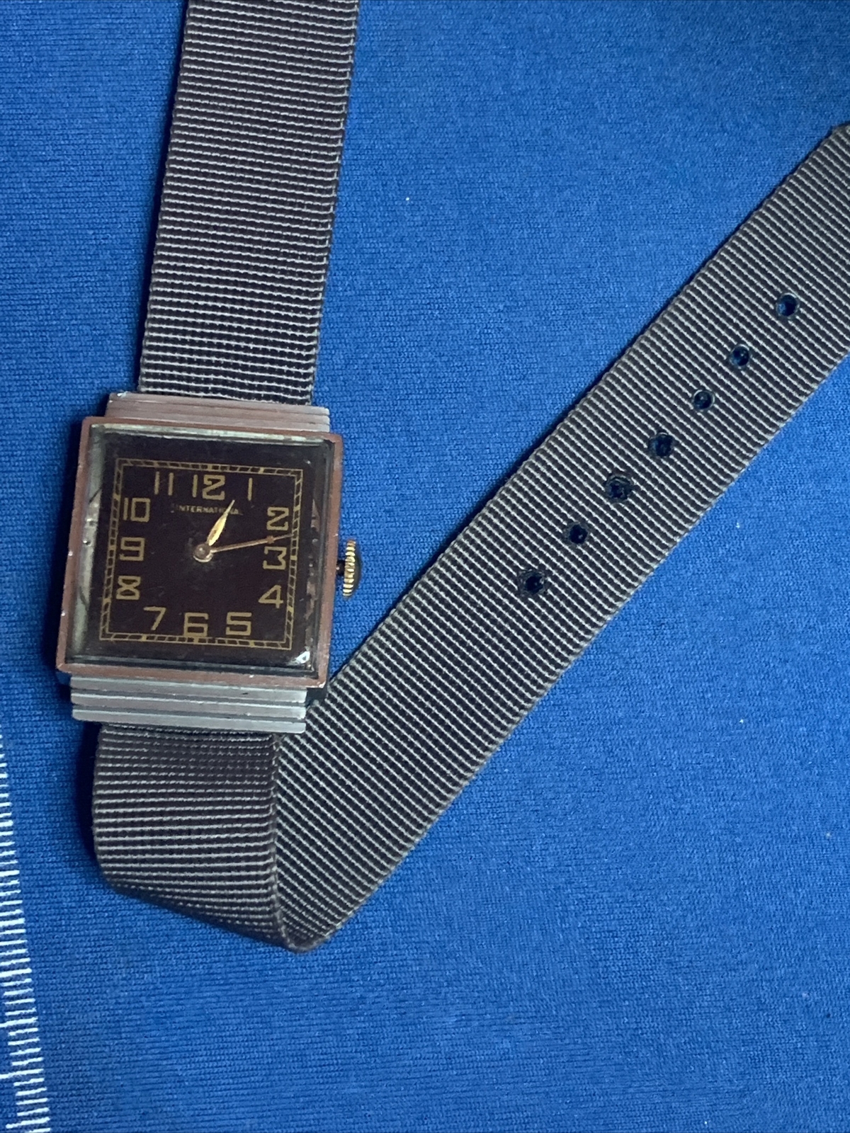Vintage IWC International Watch Co 17J Manual Wind Movement Re-cased Running