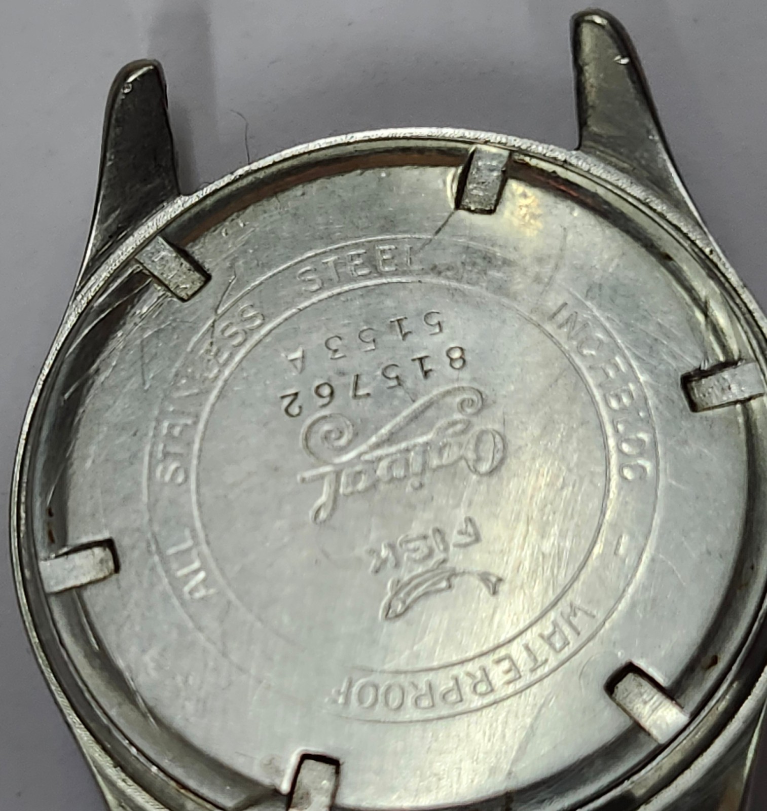 Ogival Mechanical Watch Case/Dial with Enicar 17J Movement – For Parts or Repair