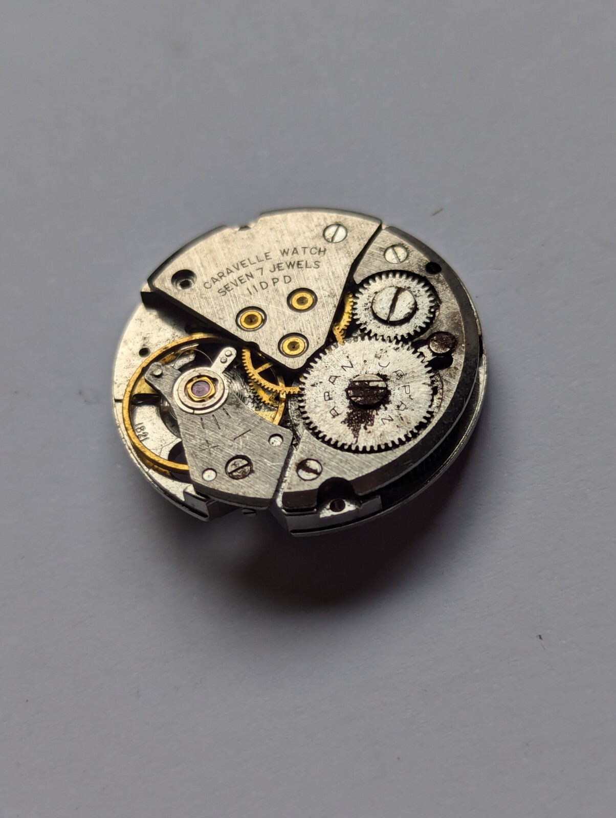 Vintage Caravelle 11DPD/1821 Mechanical Watch Movement (Untested)