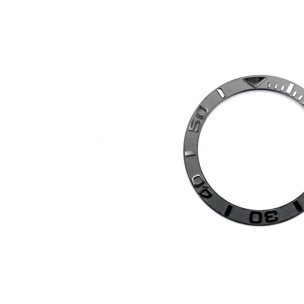 TOP Gray/Black Ceramic Bezel Insert For 38mm 116655 Rolex YACHTMASTER OYSTERFLEX