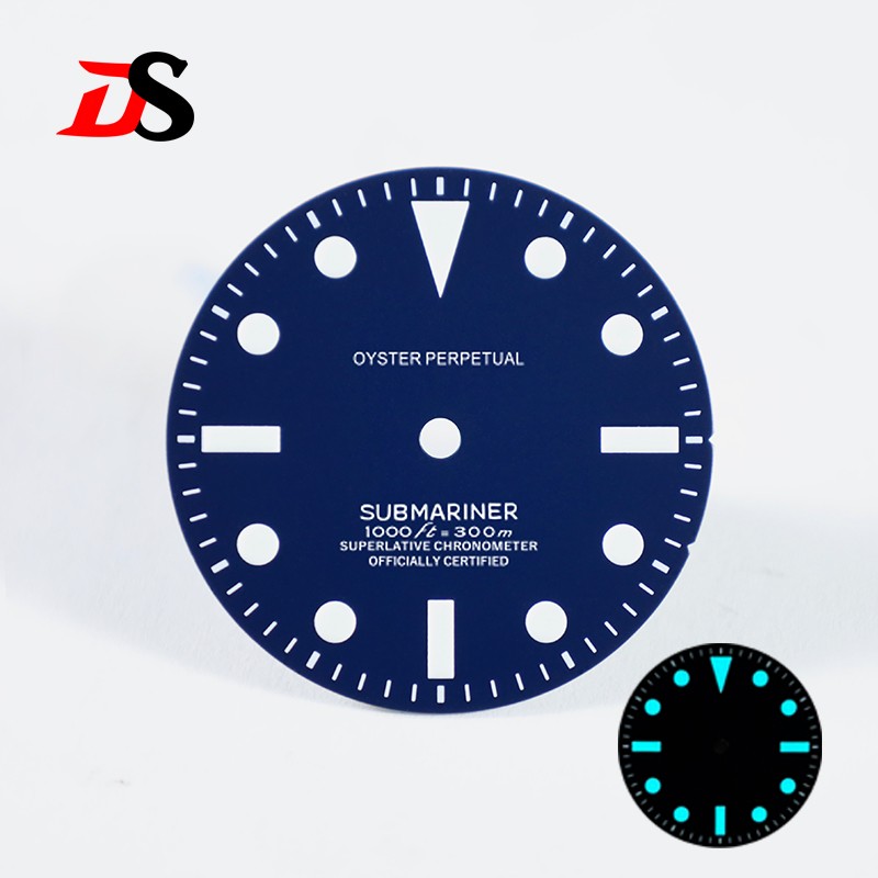 DS Matte Dial NH35 SUB Lume Layer Date No Date Blue Lume NH38 28.5mm S Logo Mod