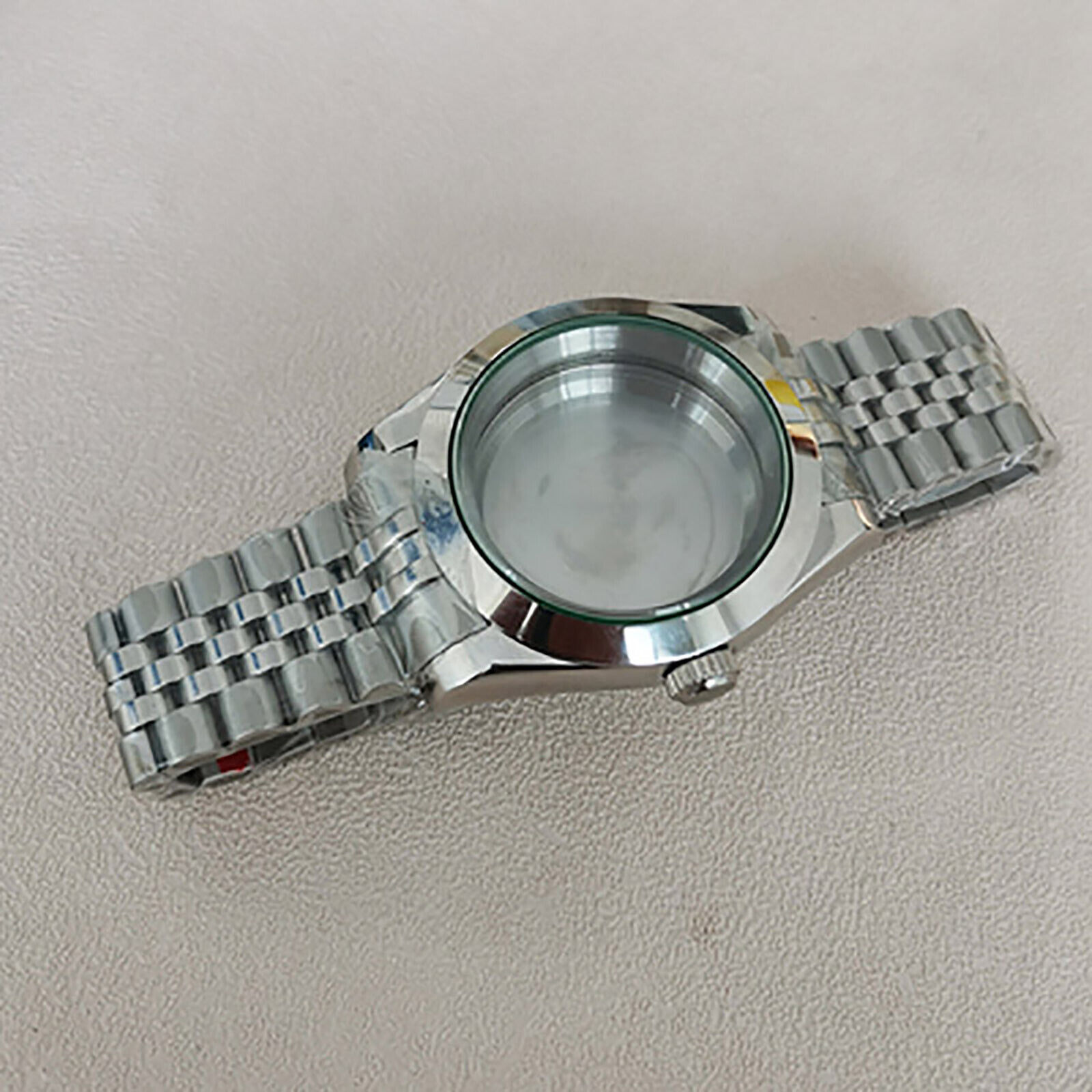 39MM Oyster/Dog Teeth Watch Case Strap Sapphire Glass Case for NH35/ 36 Movement